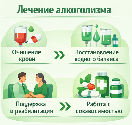 лечение алкоголизма в Пестово этапы
